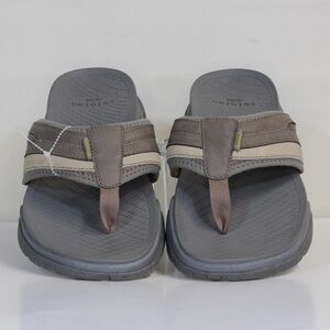 Earth Origins Men's Brown Tan & Grey Boyd Sport Flip Flop Sandal NWOT